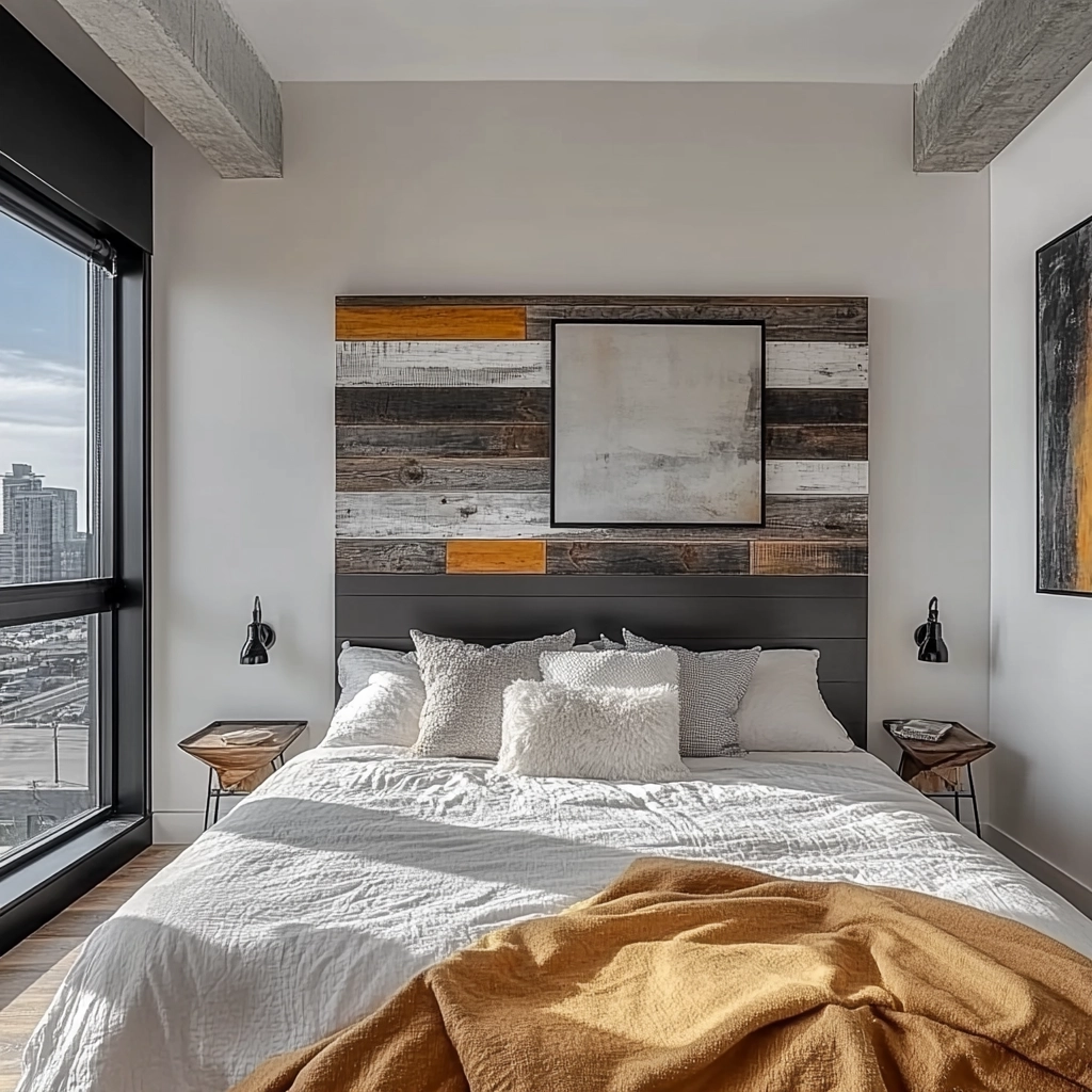 farmhouse bedroom accent wall 29