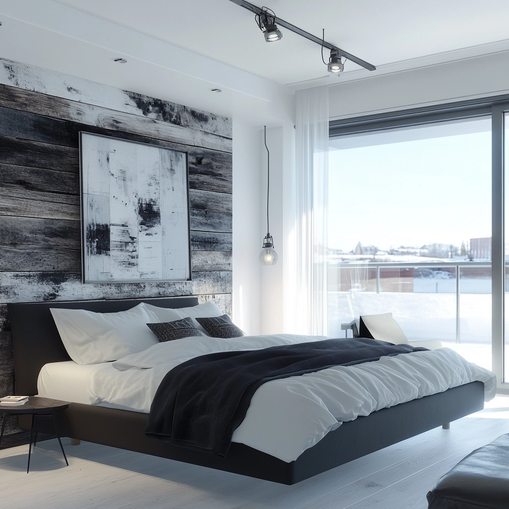 farmhouse bedroom accent wall 32
