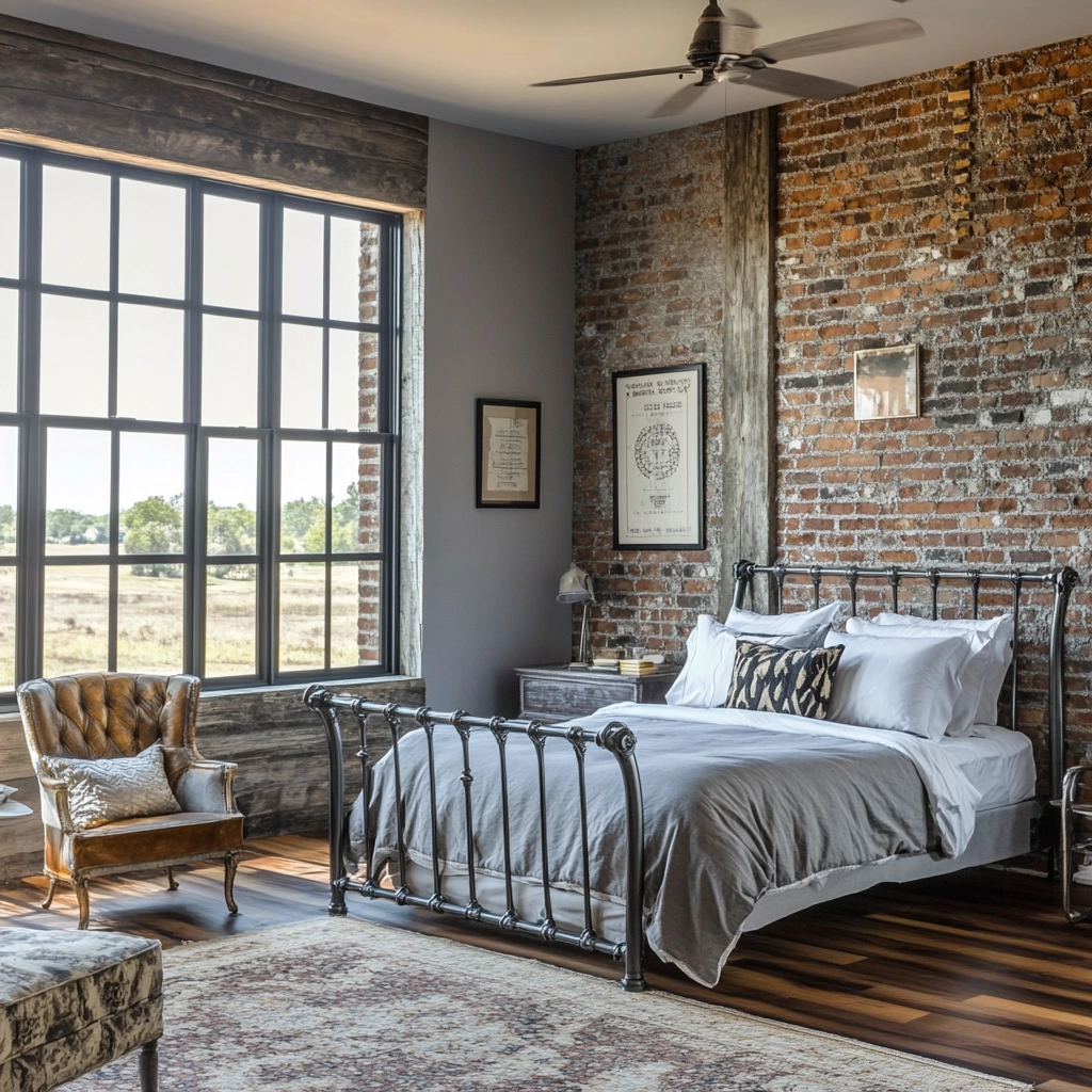farmhouse bedroom accent wall 39