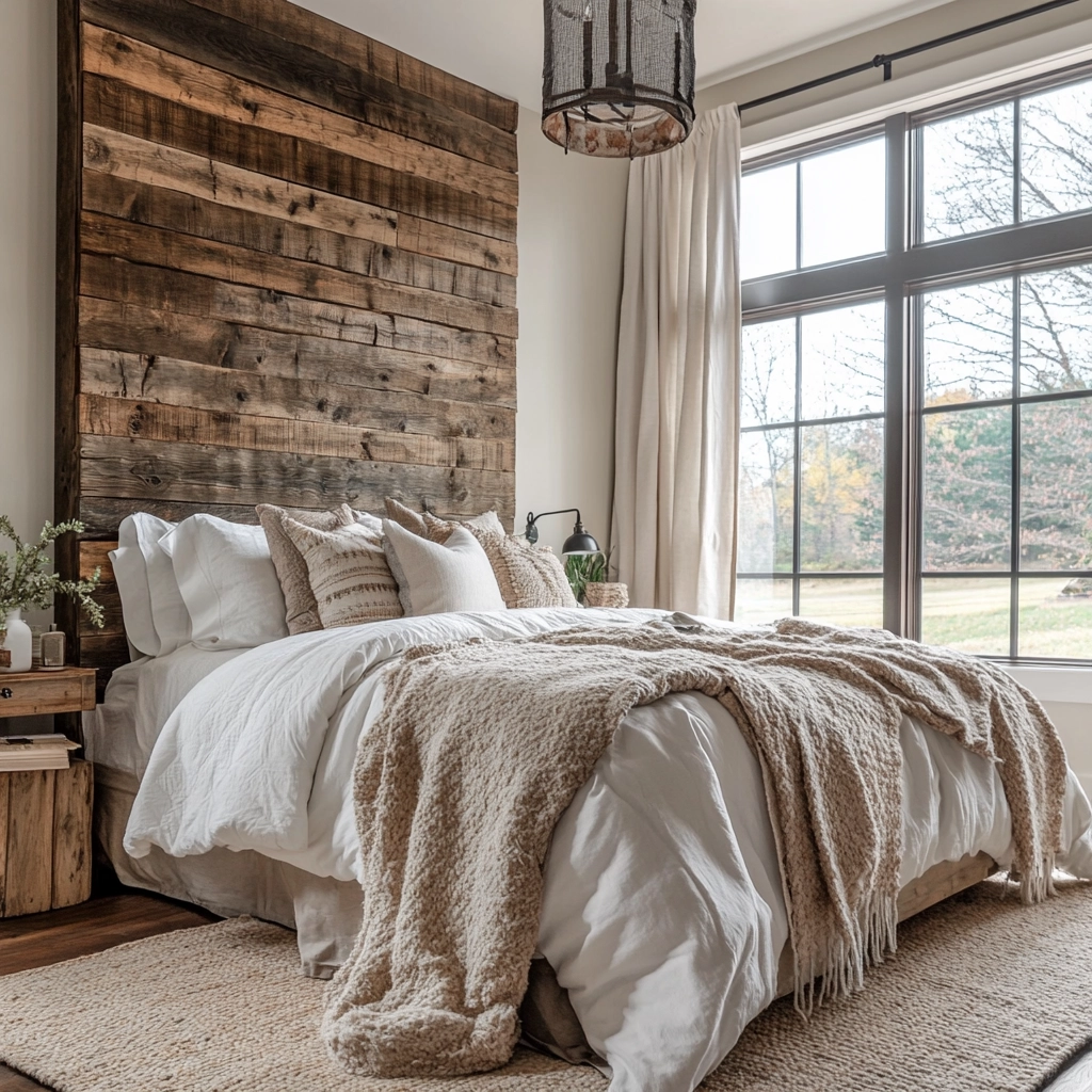 farmhouse bedroom accent wall 4