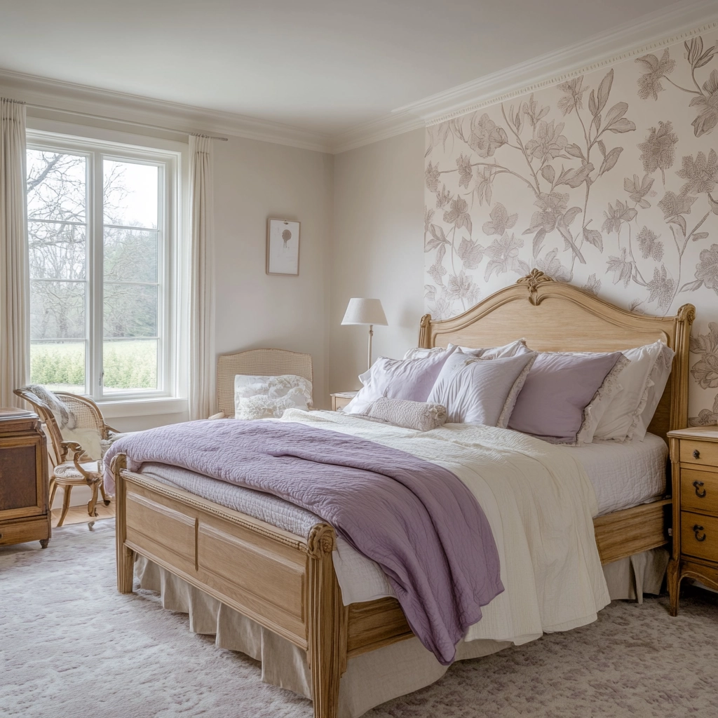 farmhouse bedroom accent wall 43