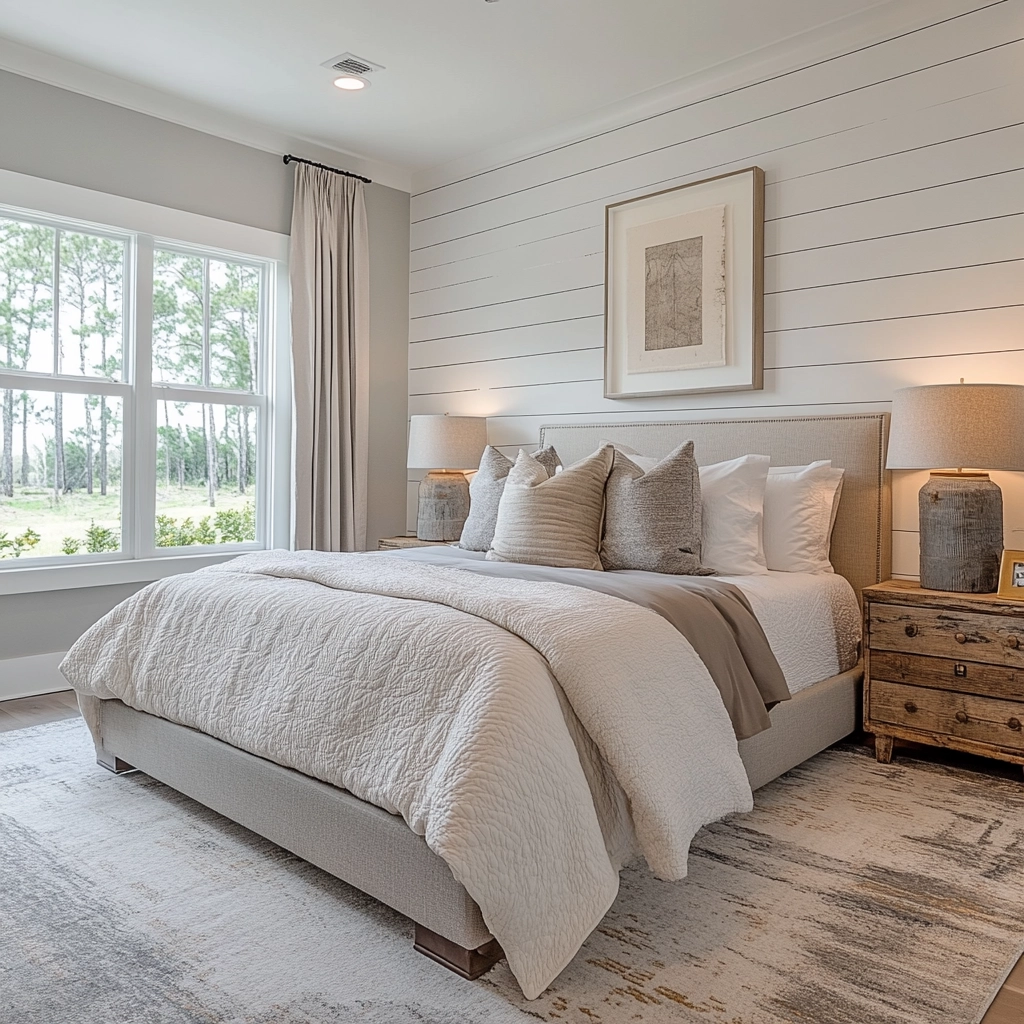 farmhouse bedroom accent wall 5