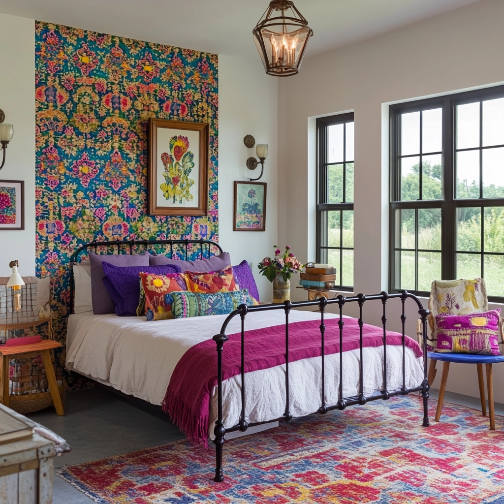 farmhouse bedroom accent wall 53