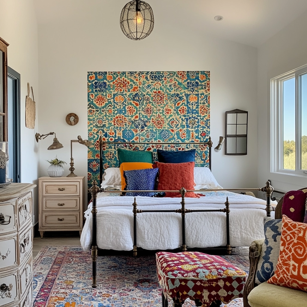 farmhouse bedroom accent wall 54
