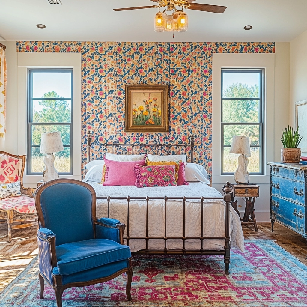 farmhouse bedroom accent wall 55