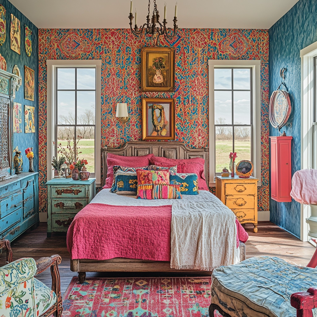 farmhouse bedroom accent wall 56