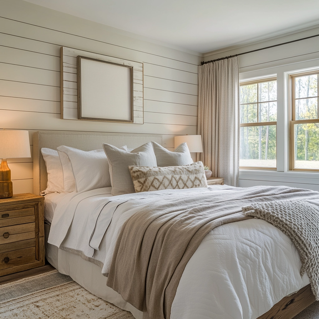 farmhouse bedroom accent wall 6