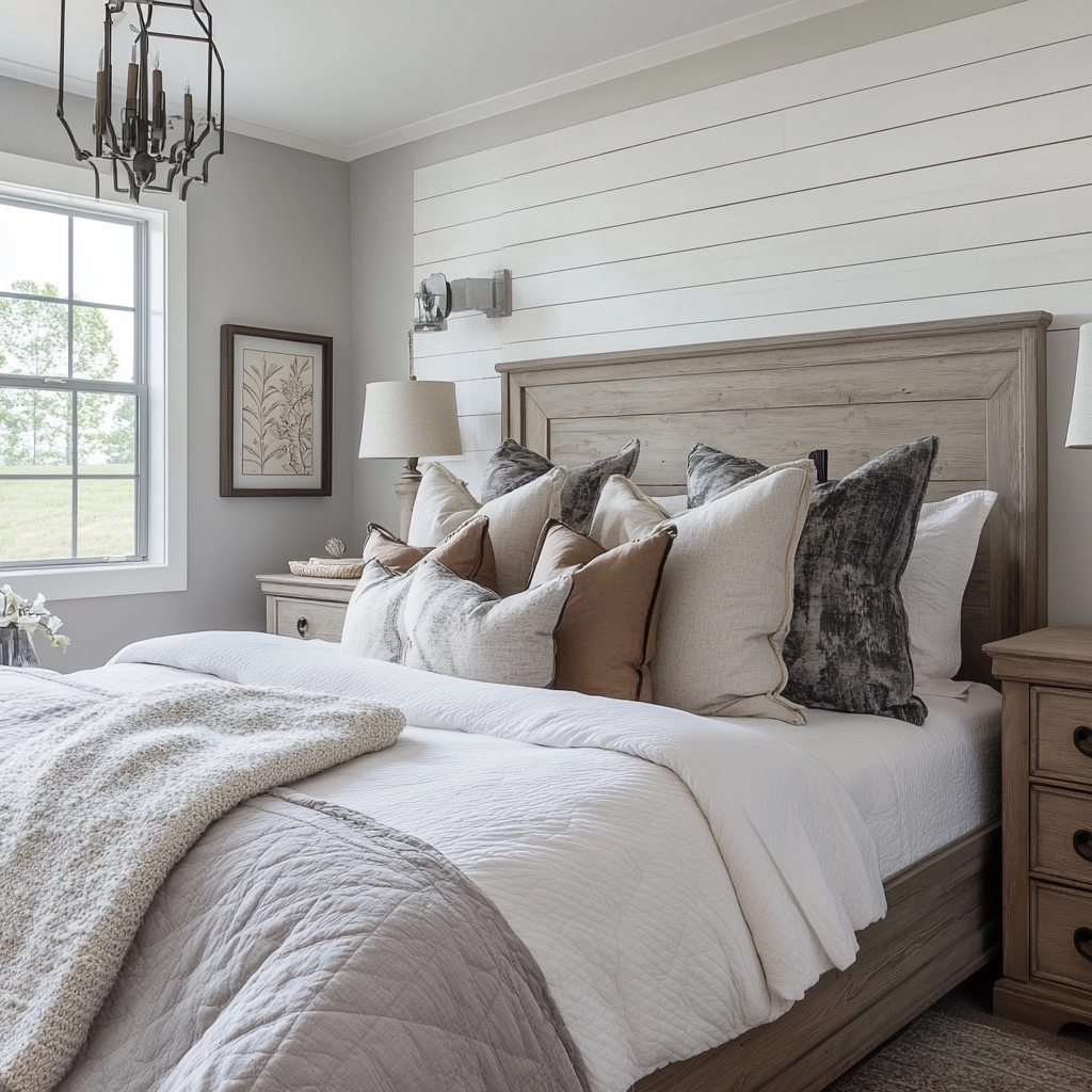 farmhouse bedroom accent wall 7