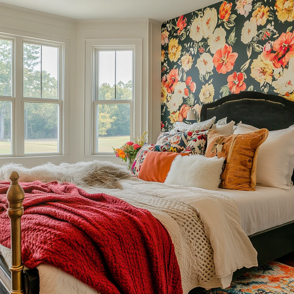 farmhouse bedroom accent wall 71