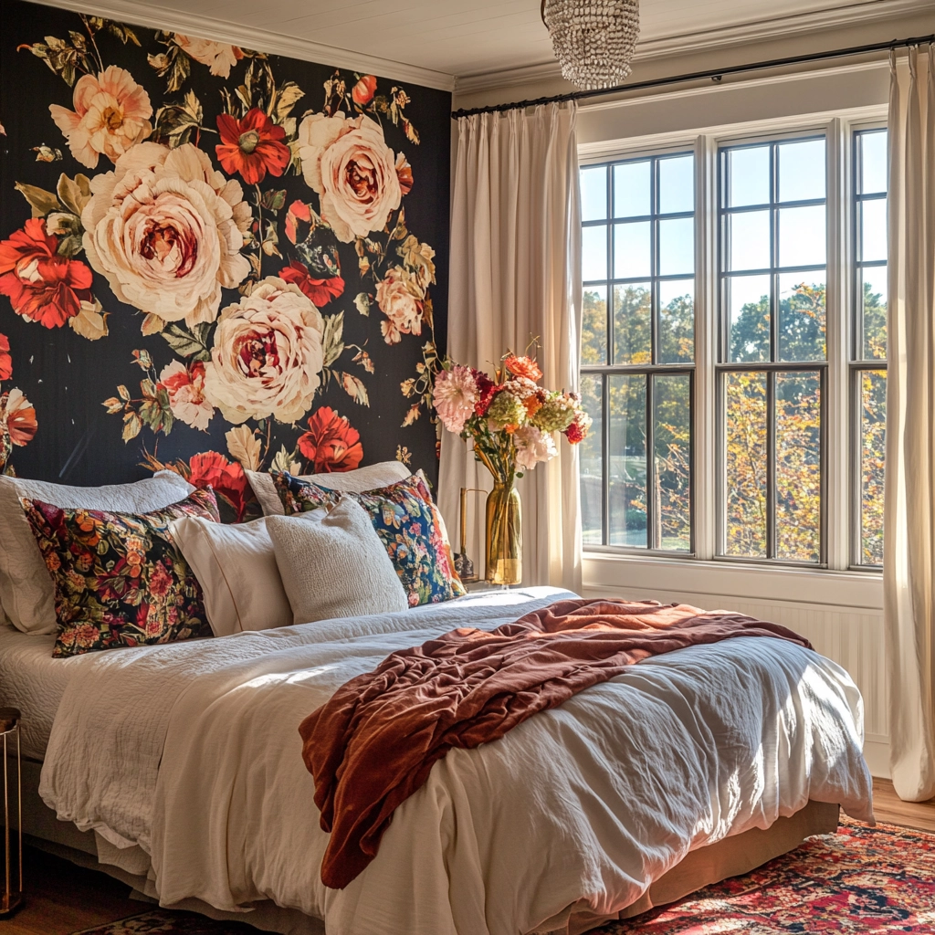 farmhouse bedroom accent wall 72