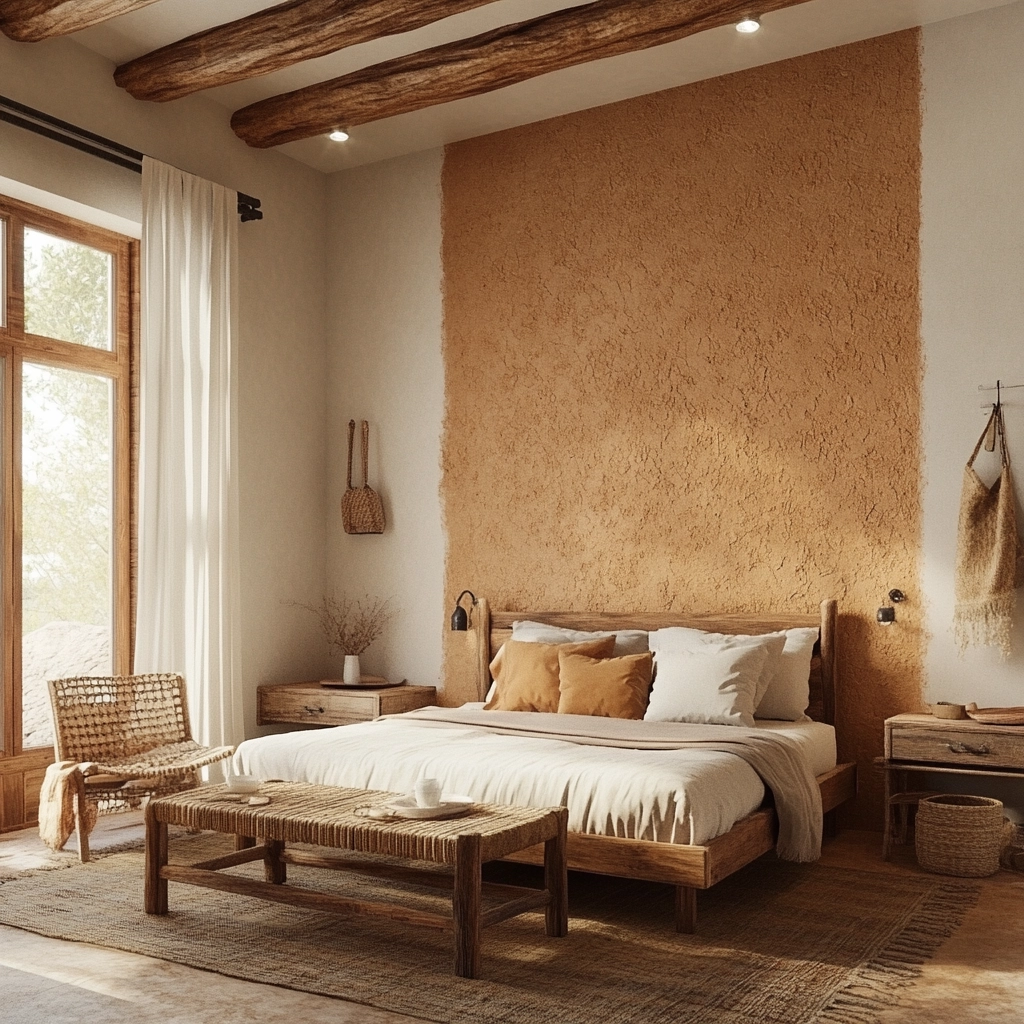 farmhouse bedroom accent wall 77