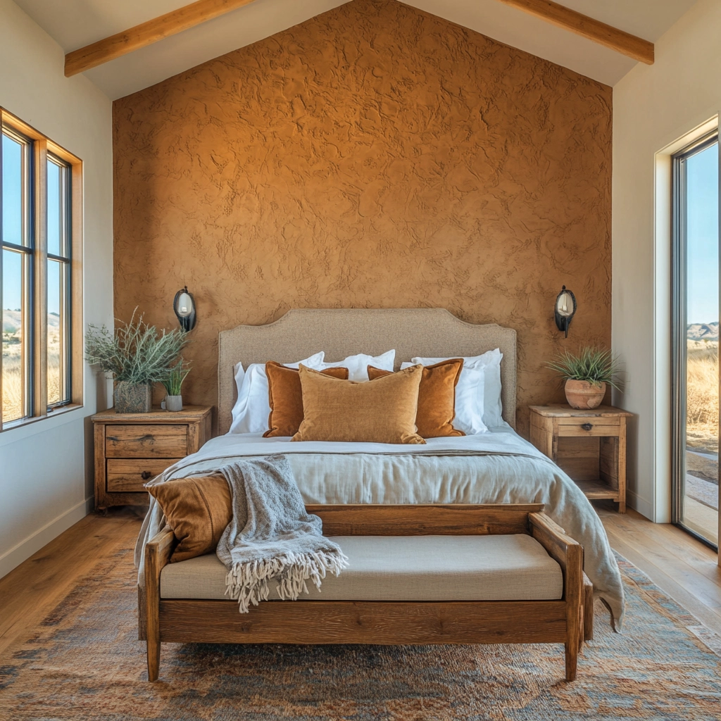 farmhouse bedroom accent wall 78