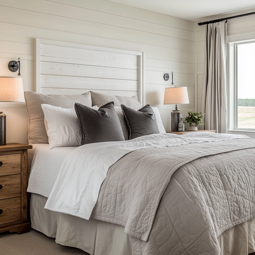 farmhouse bedroom accent wall 8