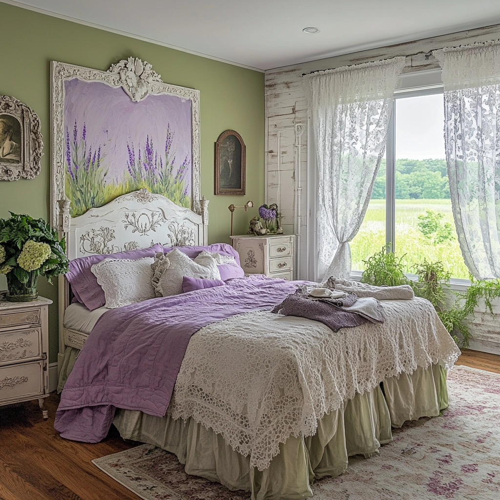 farmhouse bedroom accent wall ideas 49