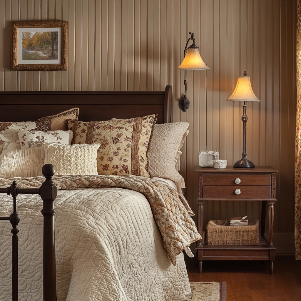 farmhouse bedroom accent wall ideas 53