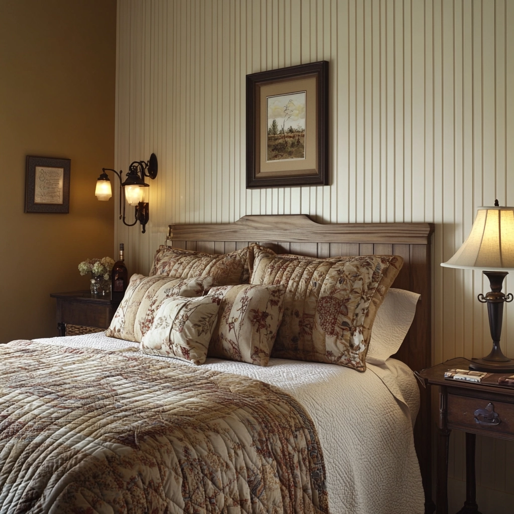 farmhouse bedroom accent wall ideas 56