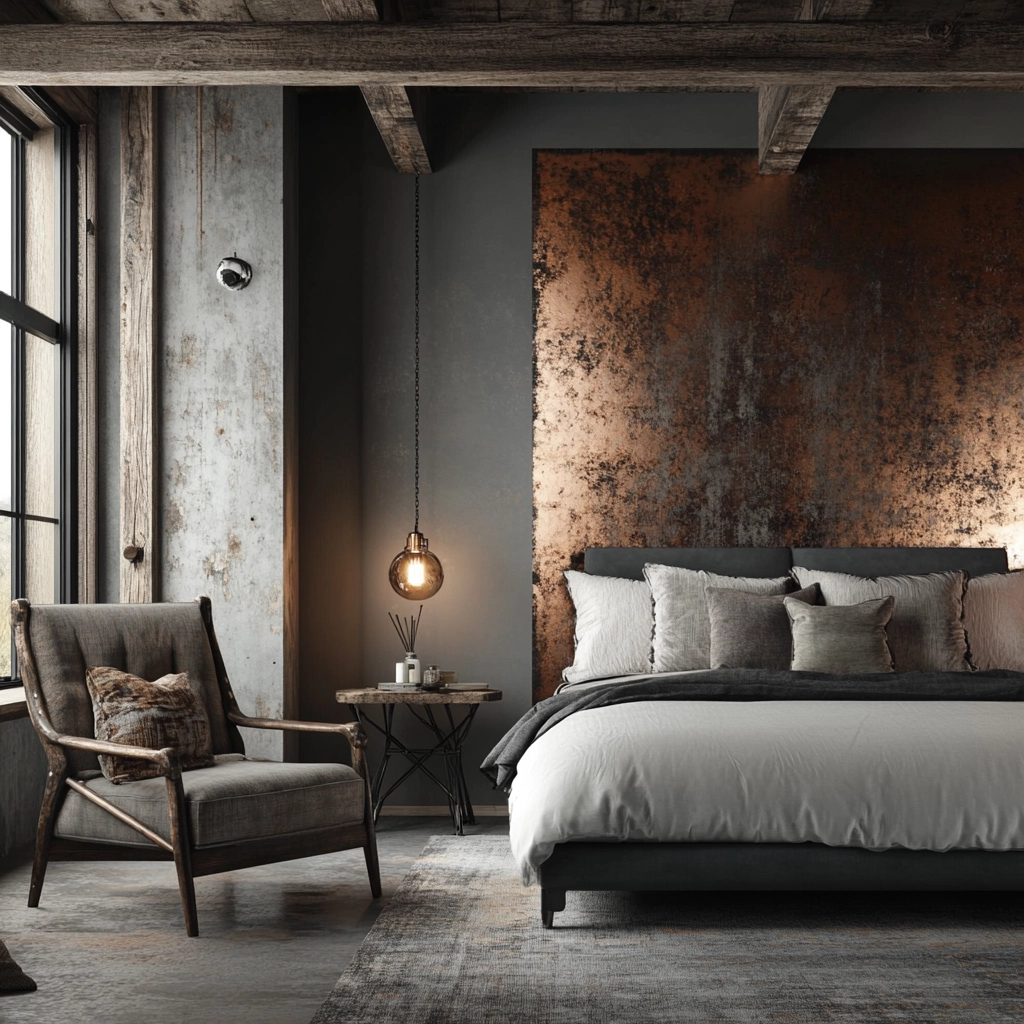 farmhouse bedroom accent wall ideas 61