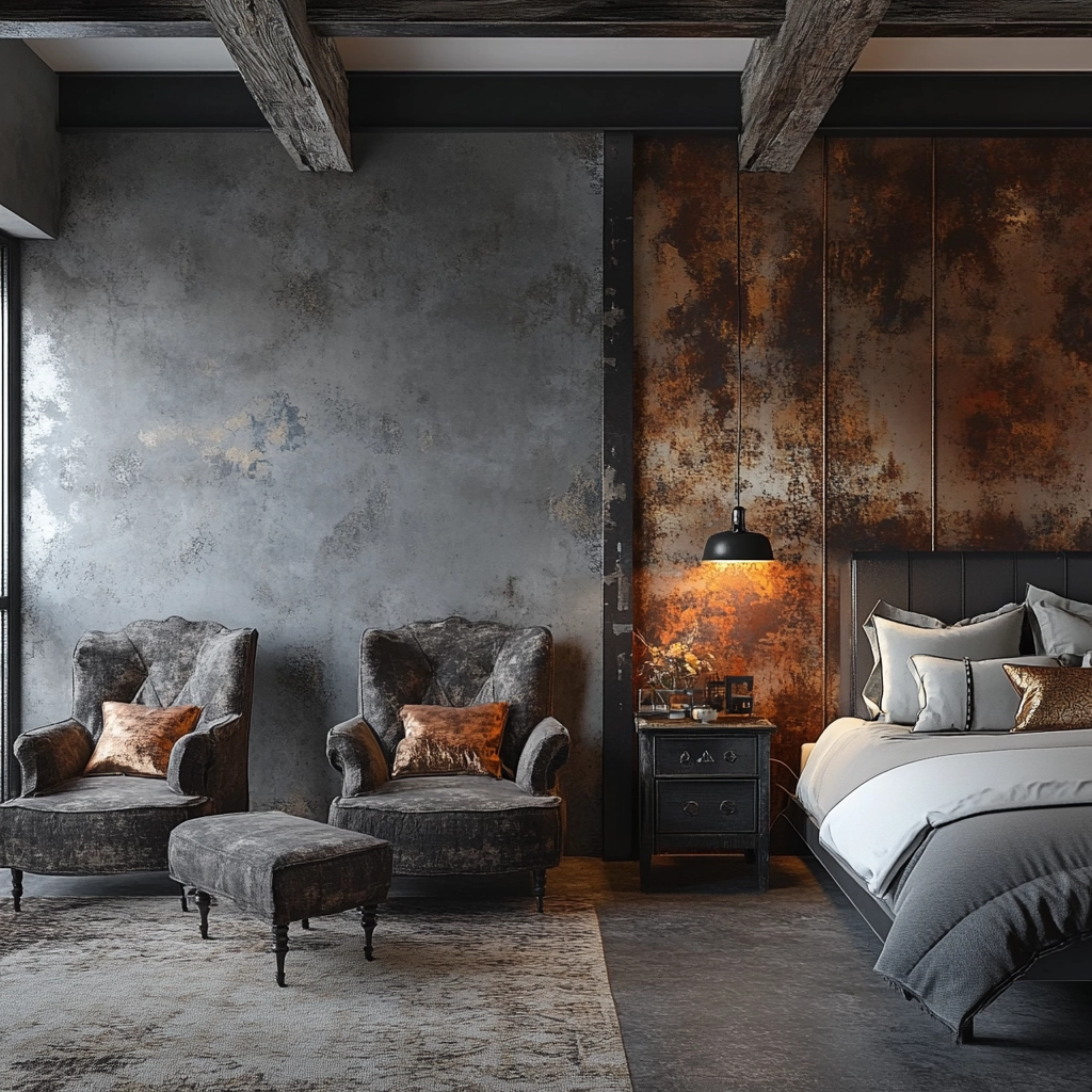 farmhouse bedroom accent wall ideas 64