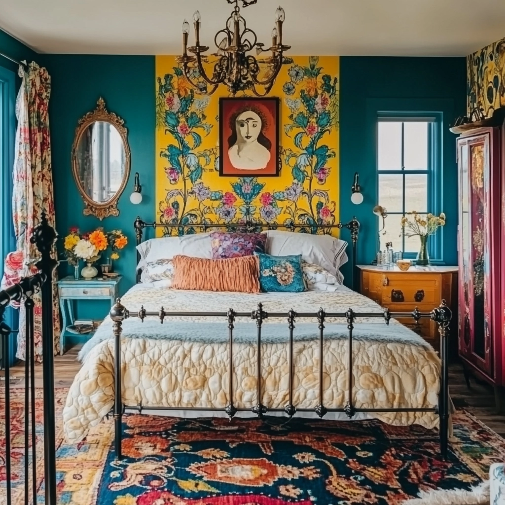 farmhouse bedroom accent wall ideas 69