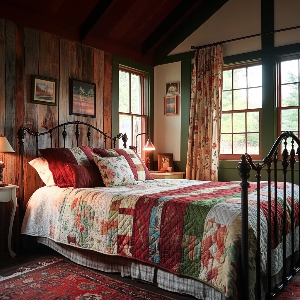 farmhouse bedroom accent wall ideas 76