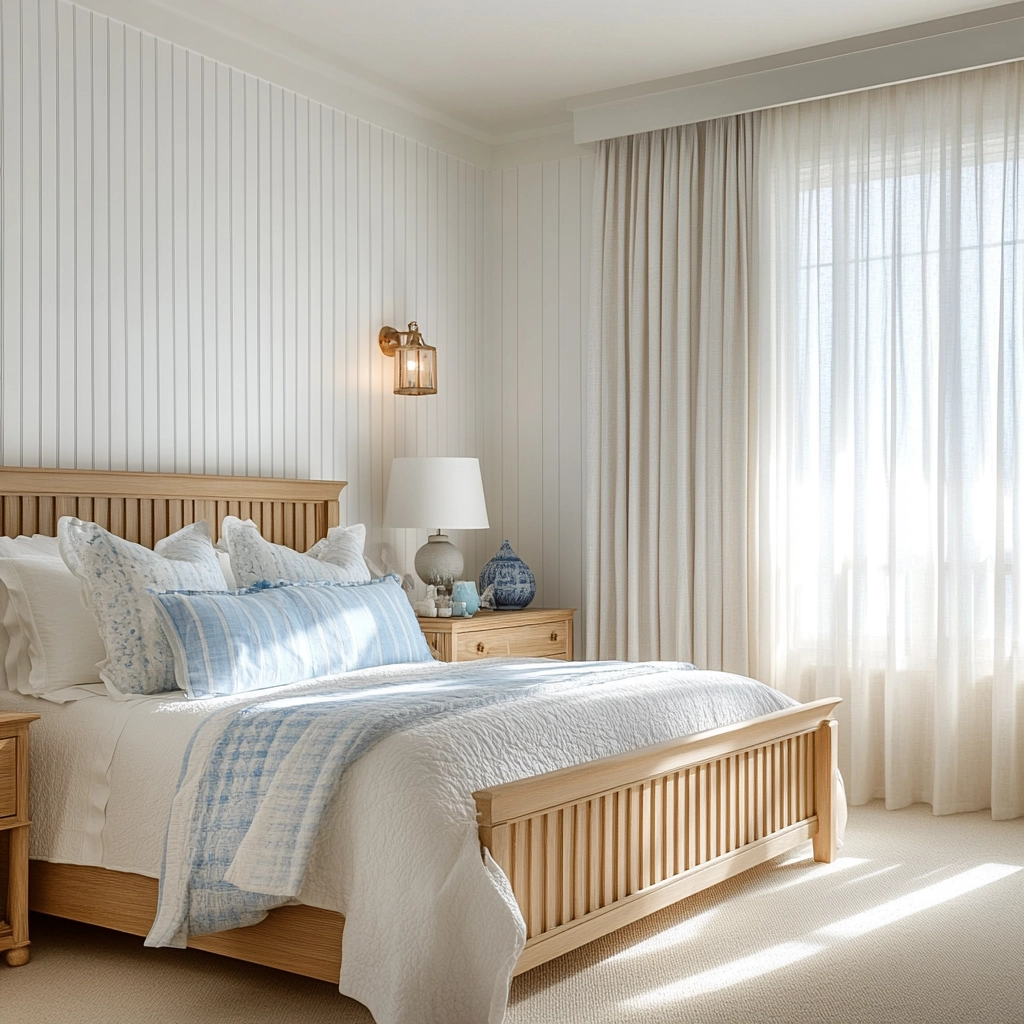 farmhouse bedroom accent wall ideas 78
