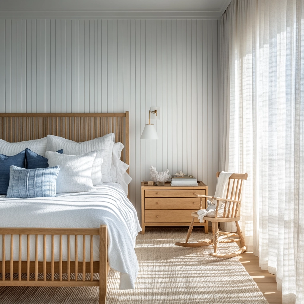 farmhouse bedroom accent wall ideas 79
