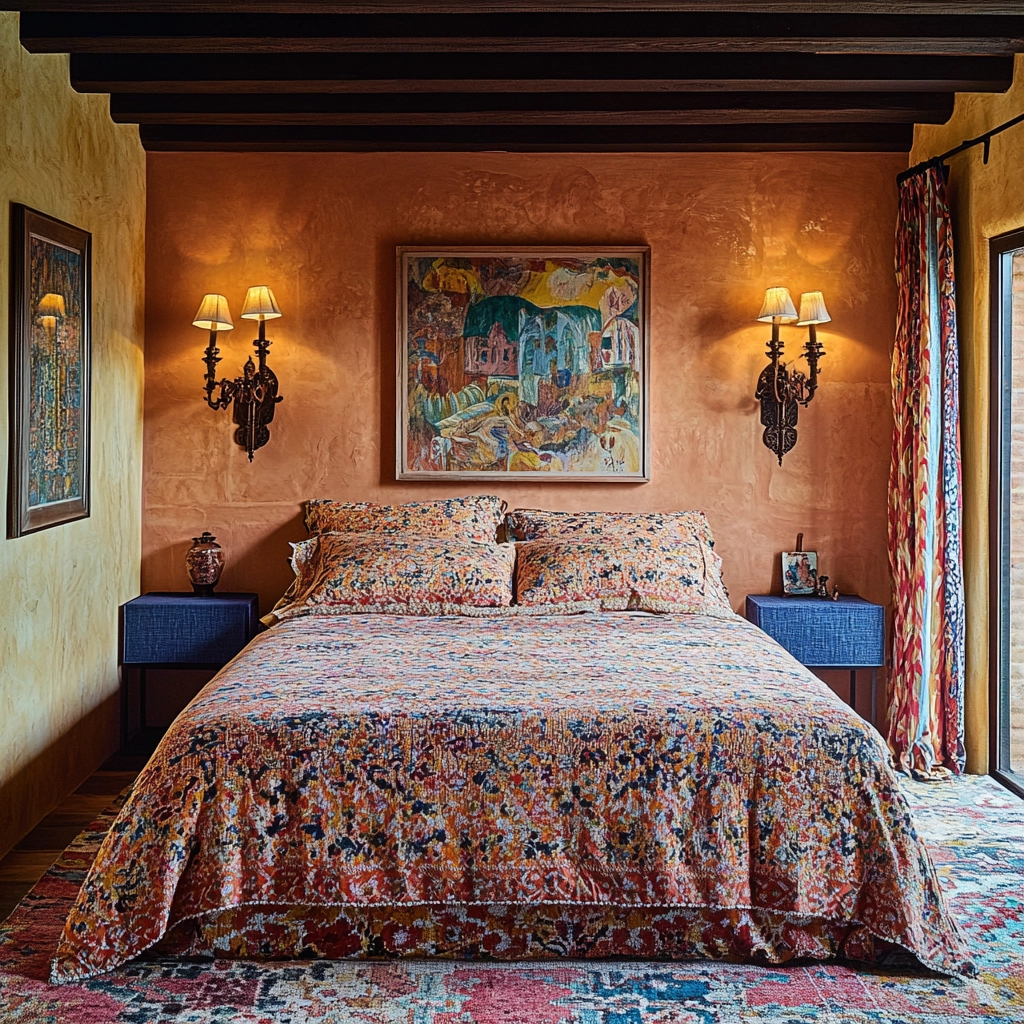 farmhouse bedroom bedding ideas 29