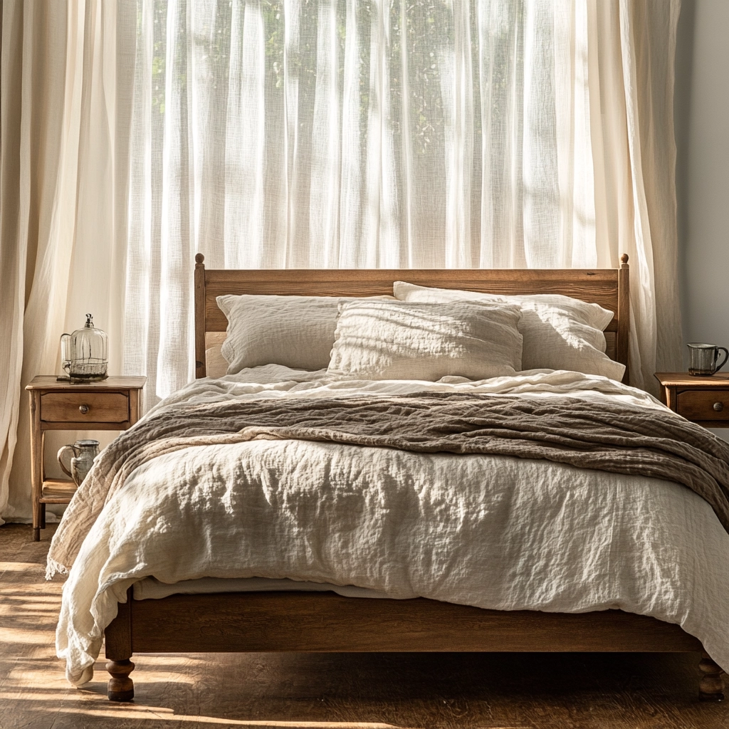 farmhouse bedroom bedding ideas 3