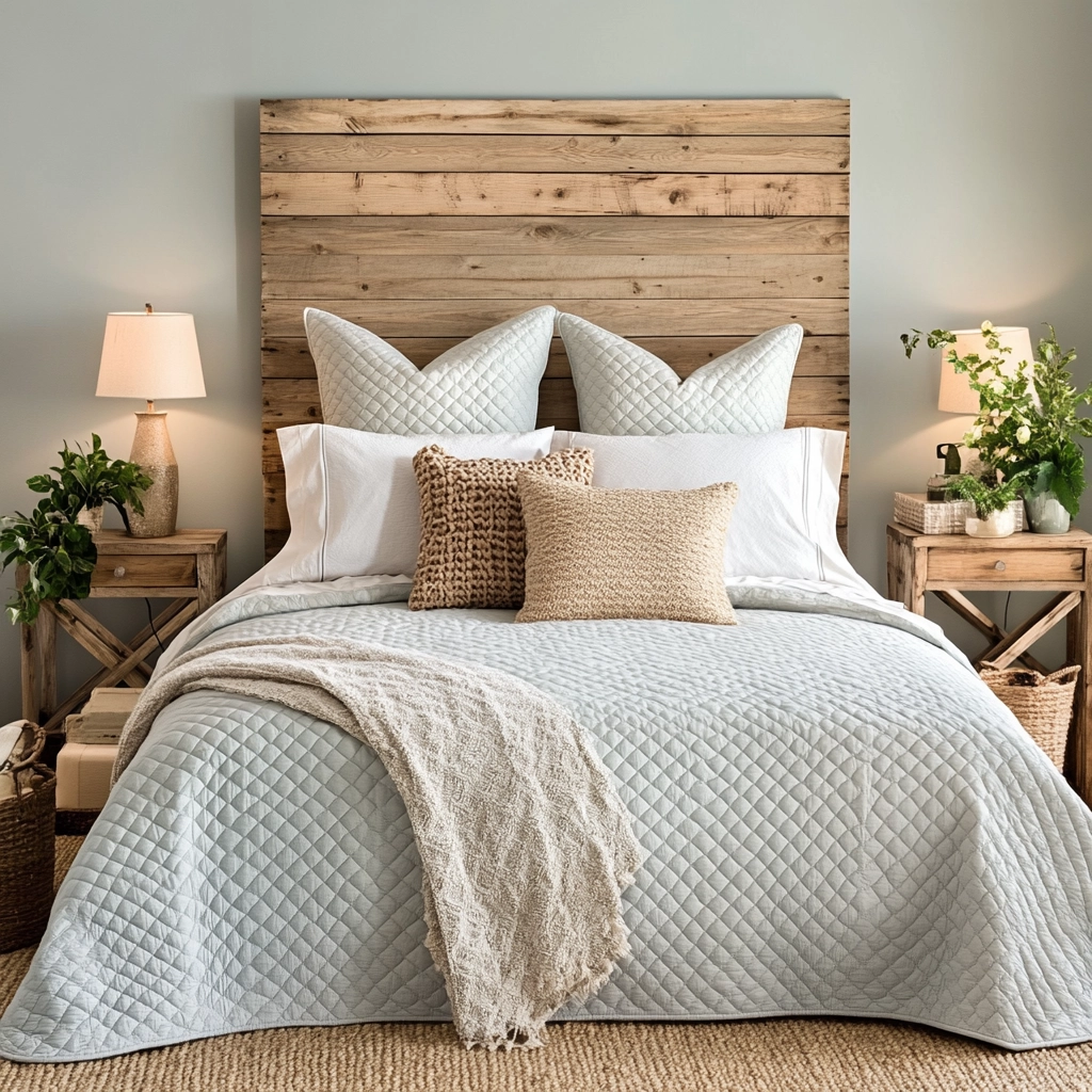 farmhouse bedroom bedding ideas 6