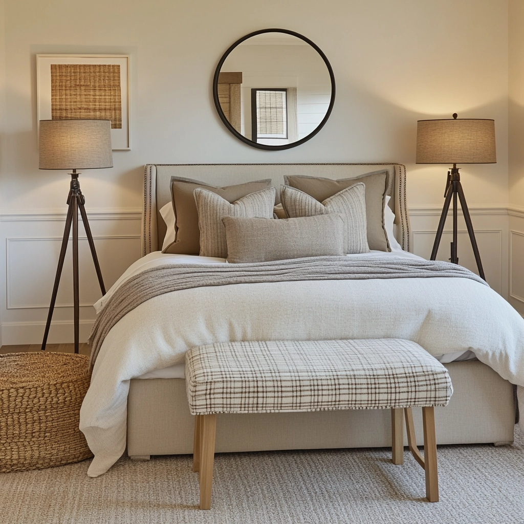 farmhouse bedroom color palette 49