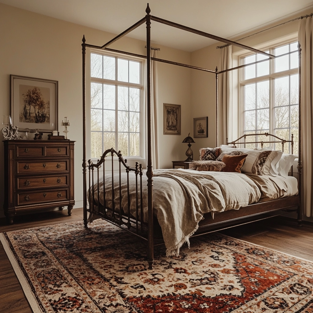 farmhouse bedroom color scheme 16