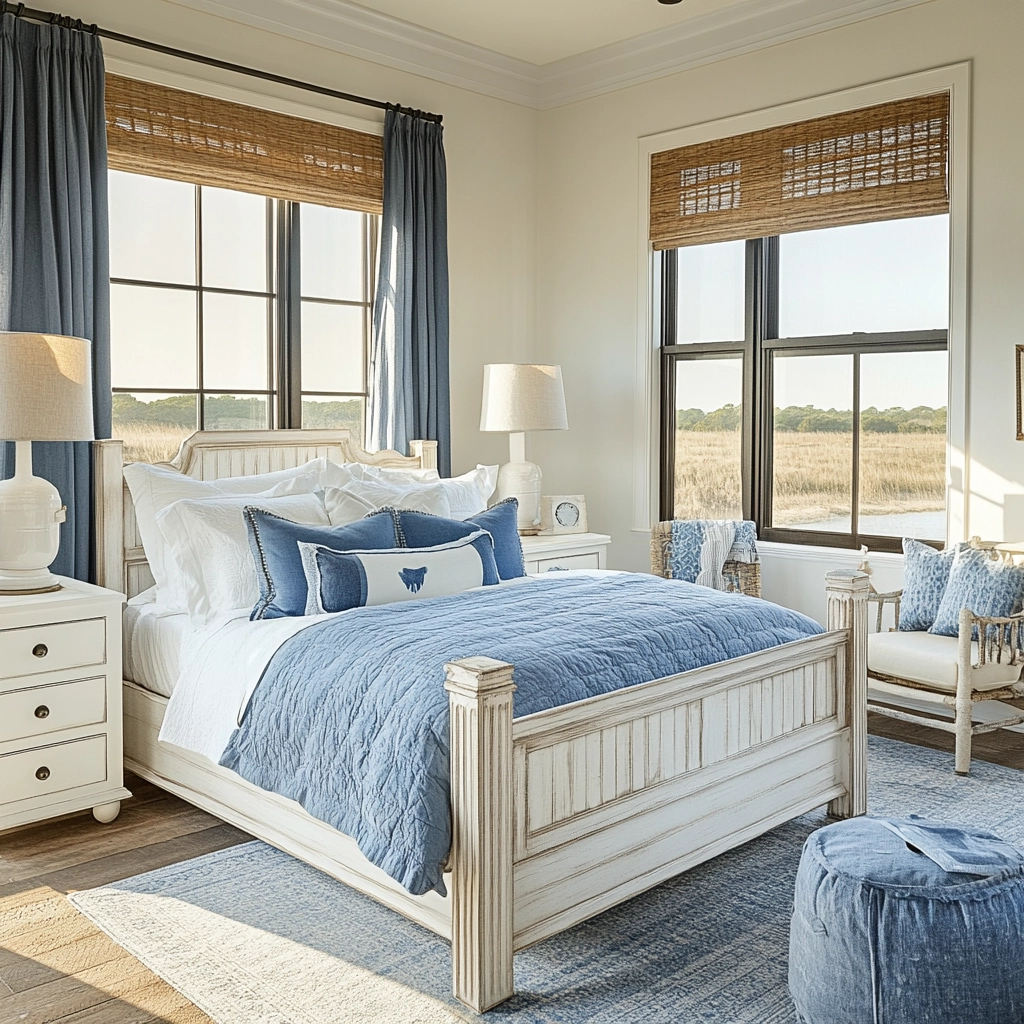 farmhouse bedroom color scheme 29