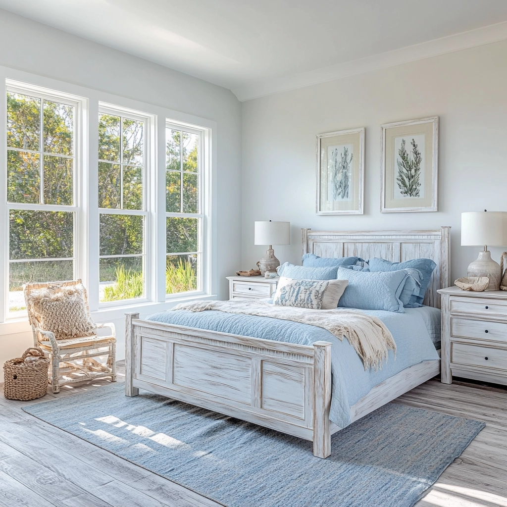 farmhouse bedroom color scheme 31