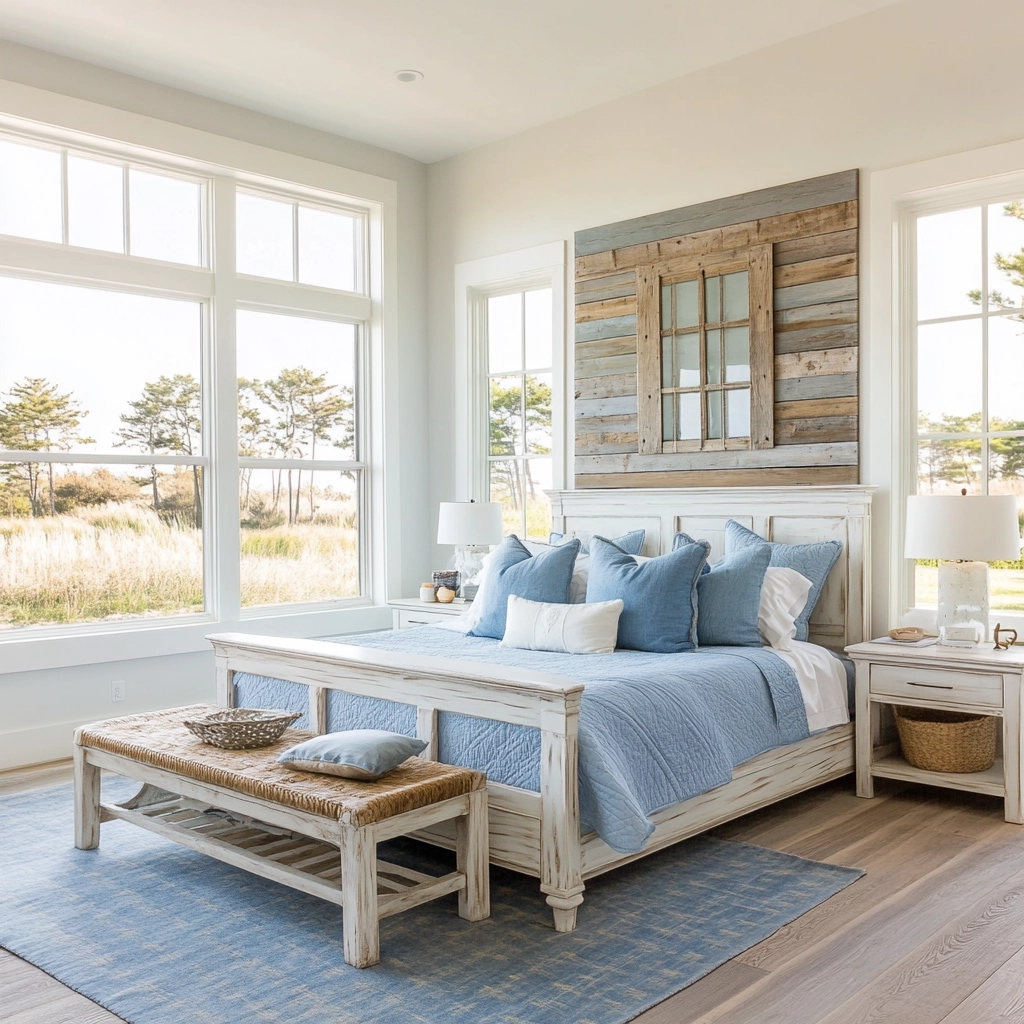 farmhouse bedroom color scheme 32