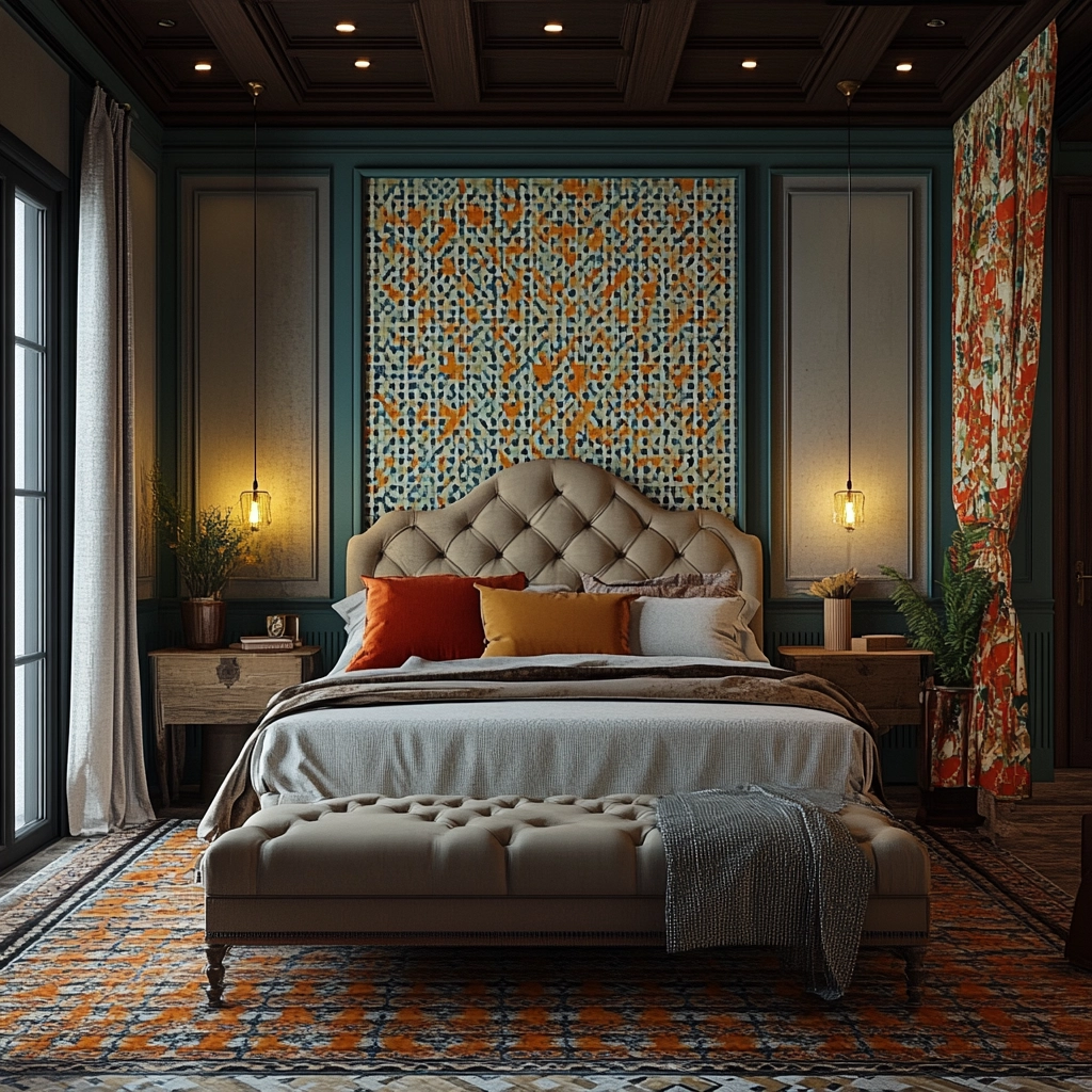 farmhouse bedroom color scheme 58