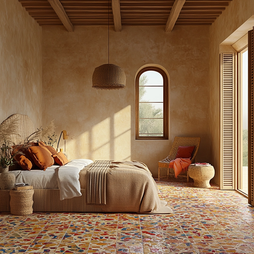 farmhouse bedroom color scheme 79