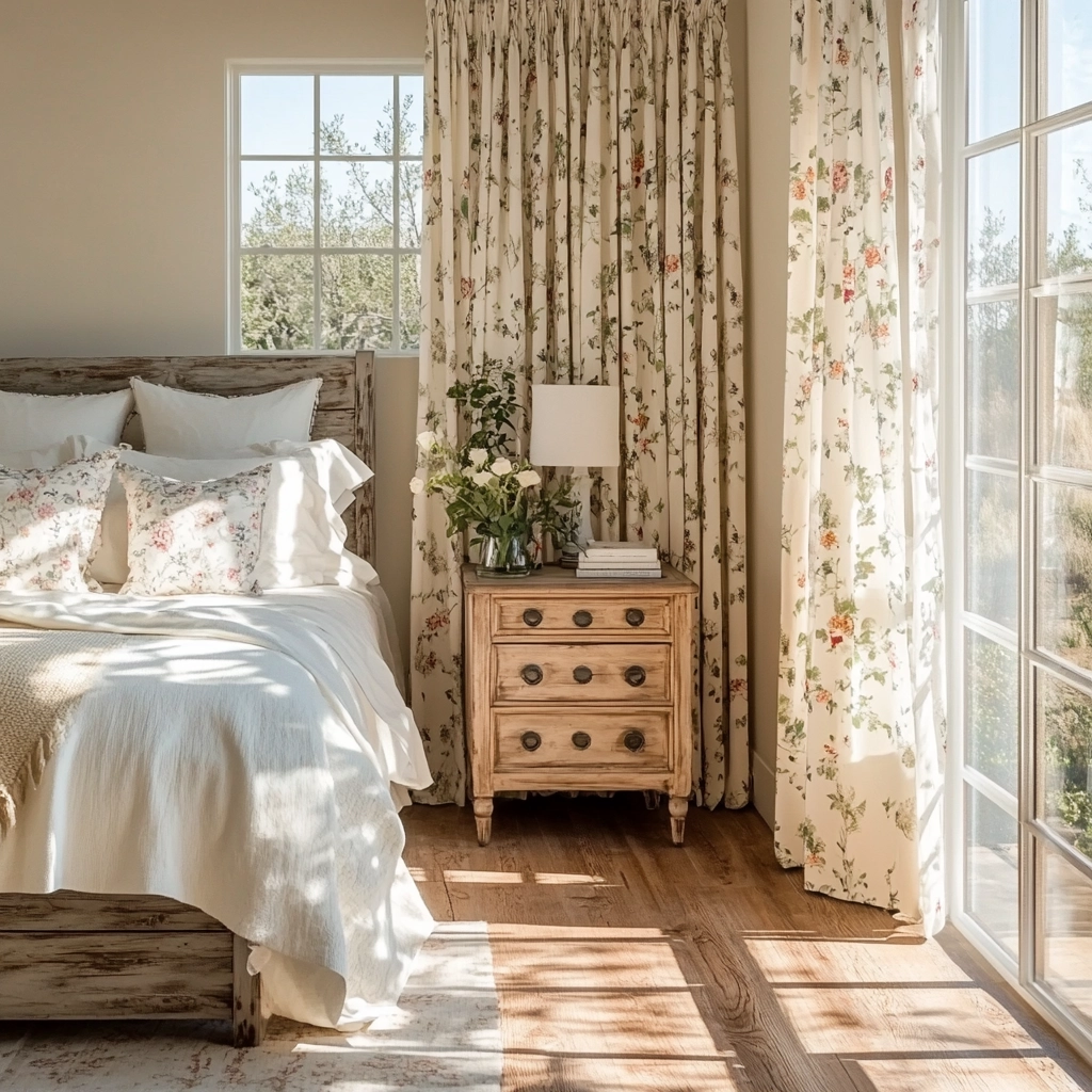 farmhouse bedroom curtain ideas 11