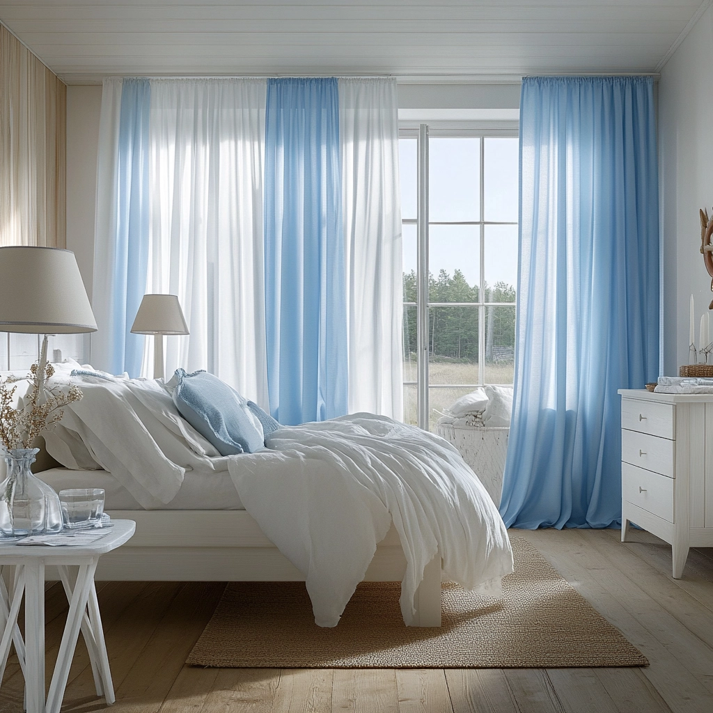 farmhouse bedroom curtain ideas 16