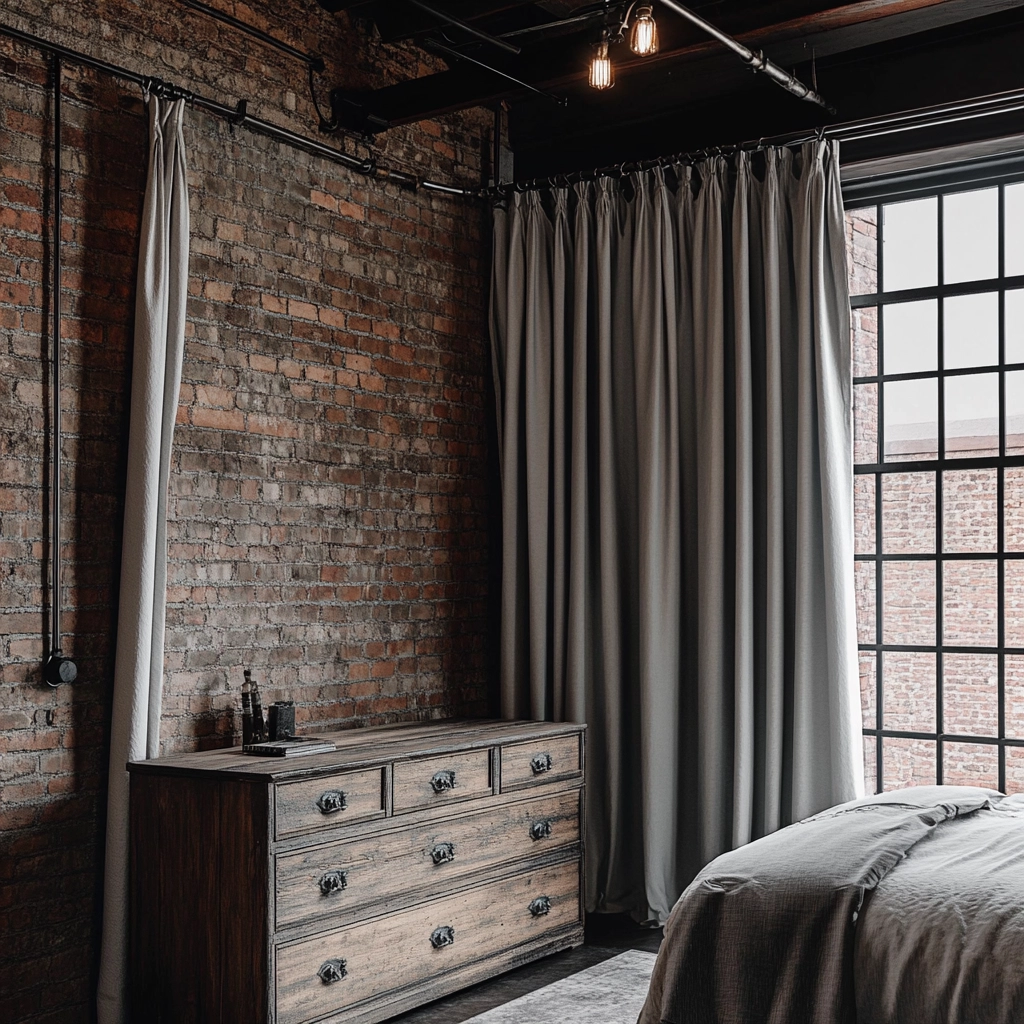 farmhouse bedroom curtain ideas 23