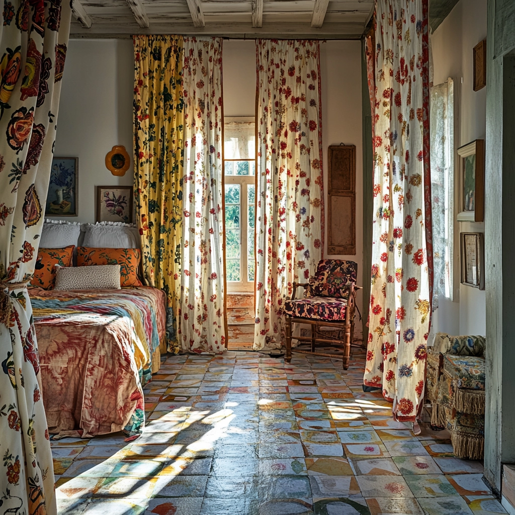 farmhouse bedroom curtain ideas 27