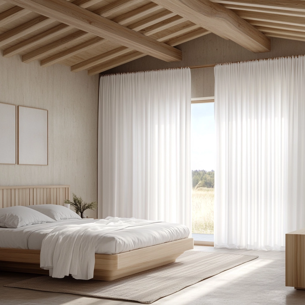 farmhouse bedroom curtain ideas 30