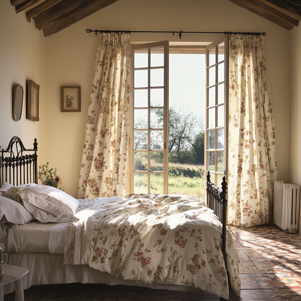 farmhouse bedroom curtain ideas 42