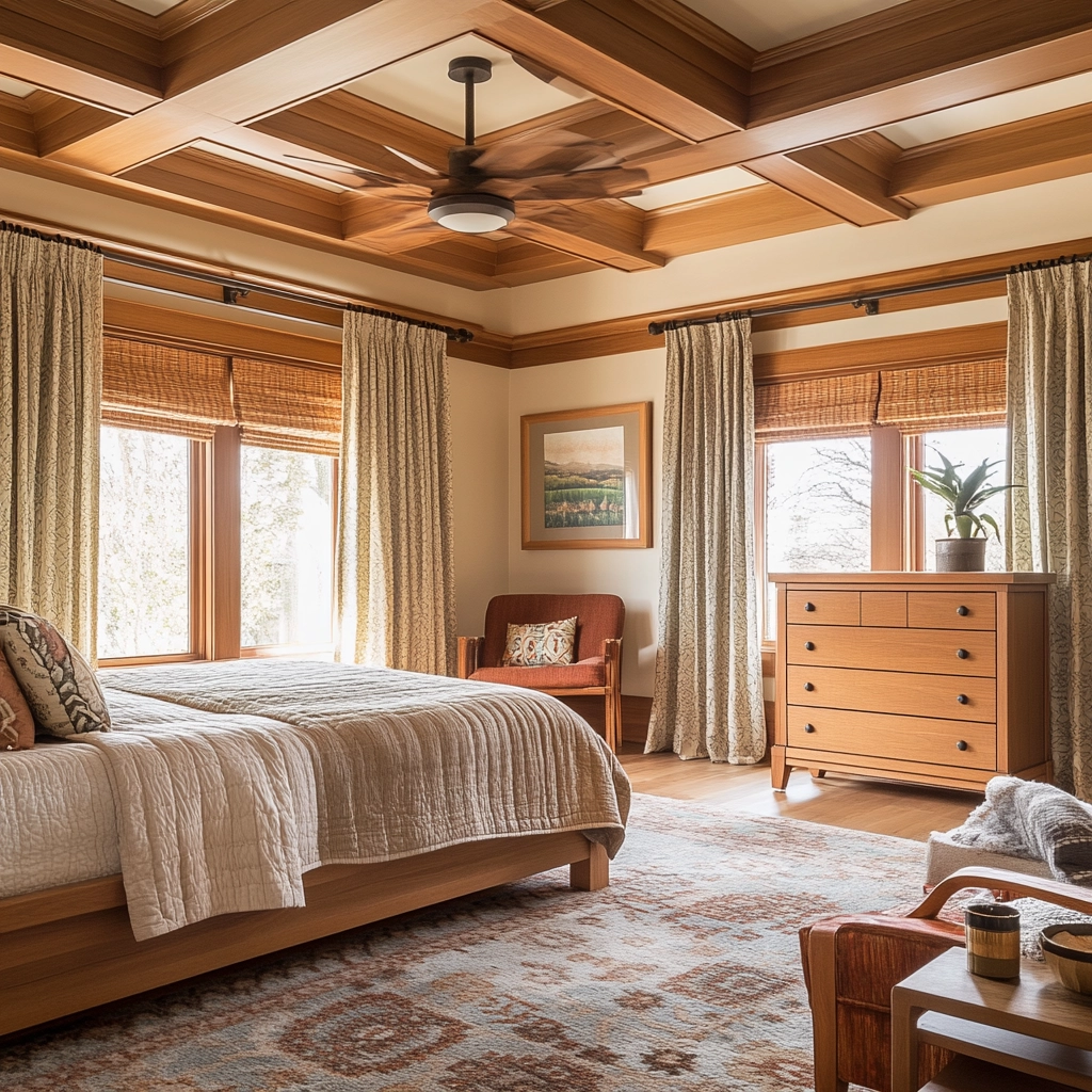 farmhouse bedroom curtain ideas 55