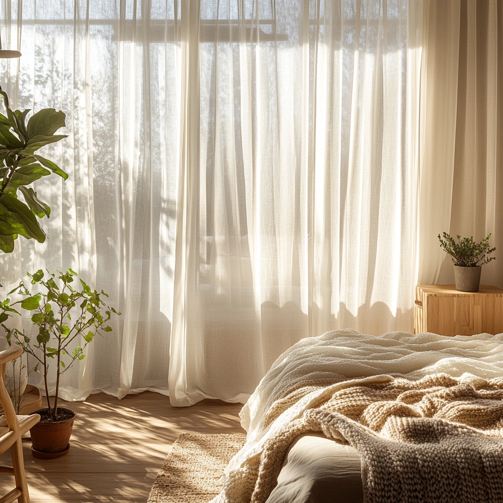 farmhouse bedroom curtain ideas 6