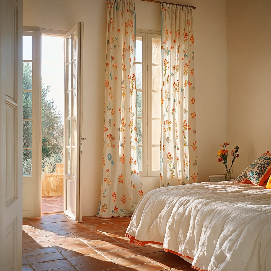 farmhouse bedroom curtain ideas 68
