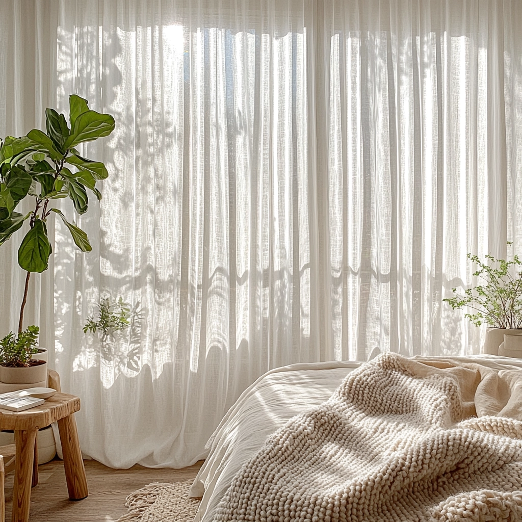 farmhouse bedroom curtain ideas 7