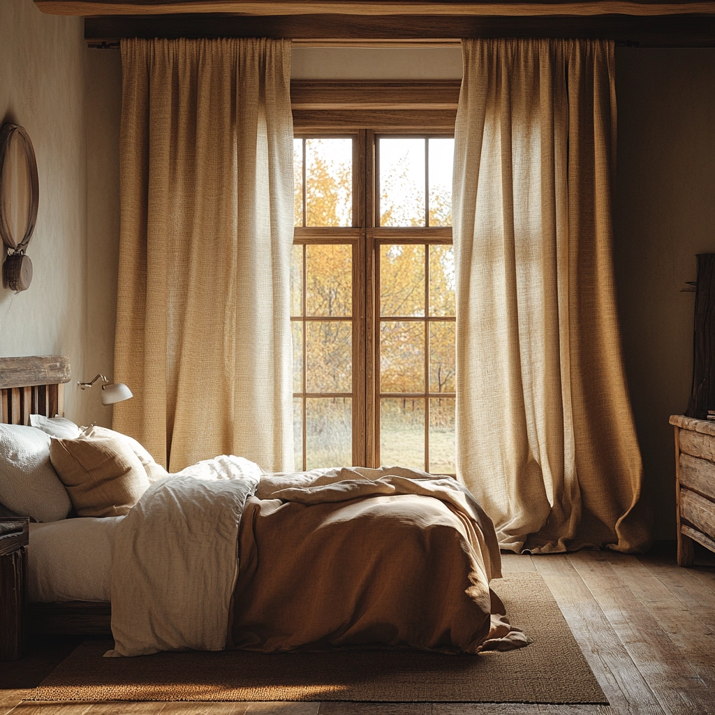 farmhouse bedroom curtain ideas 77