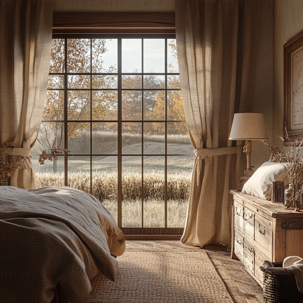 farmhouse bedroom curtain ideas 78