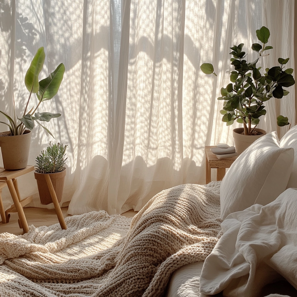 farmhouse bedroom curtain ideas 8