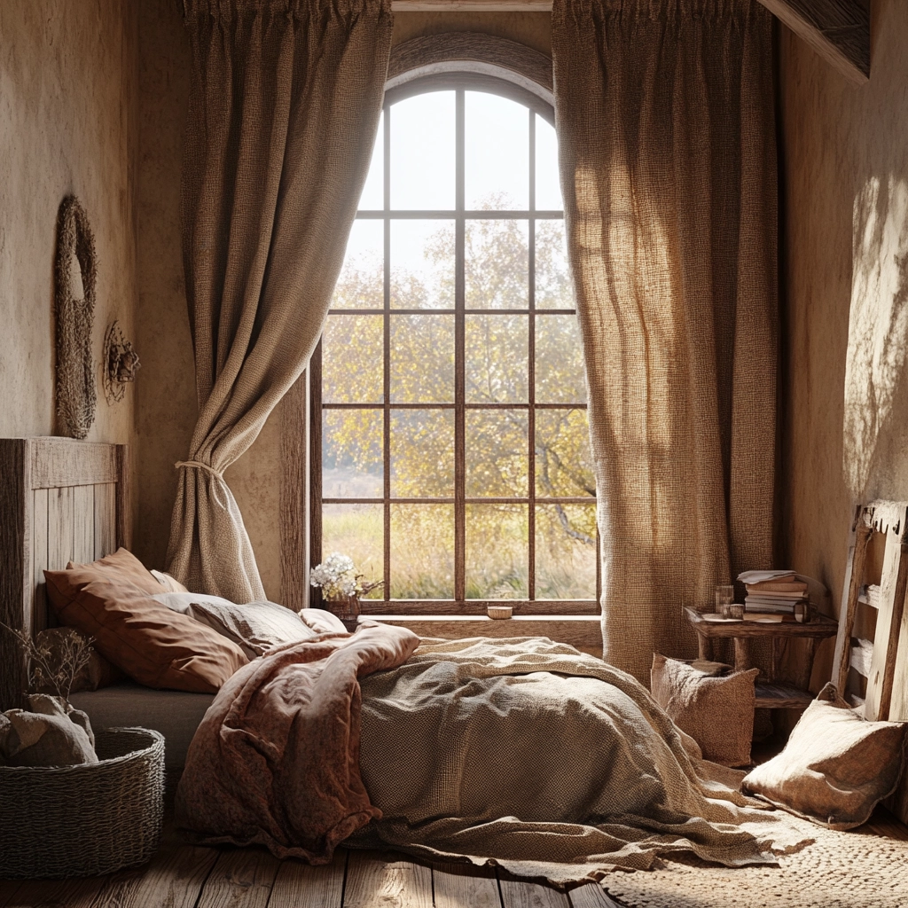 farmhouse bedroom curtain ideas 80